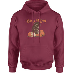 Punch Stay Kind Macaque Adult Hoodie Sweatshirt Maroon