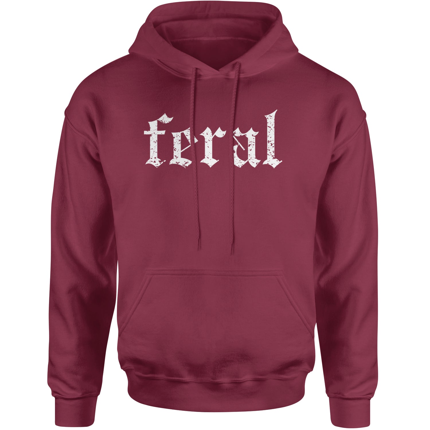 Feral Club Rat Festival Rave EDM Adult Hoodie Sweatshirt Maroon