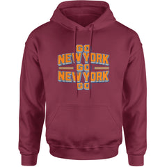 Go New York Go Basketball Adult Hoodie Sweatshirt Maroon