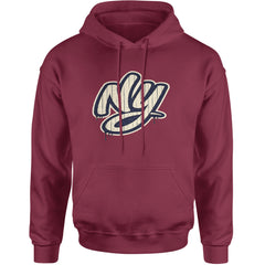 NYC New York City Grunge Street Adult Hoodie Sweatshirt Maroon