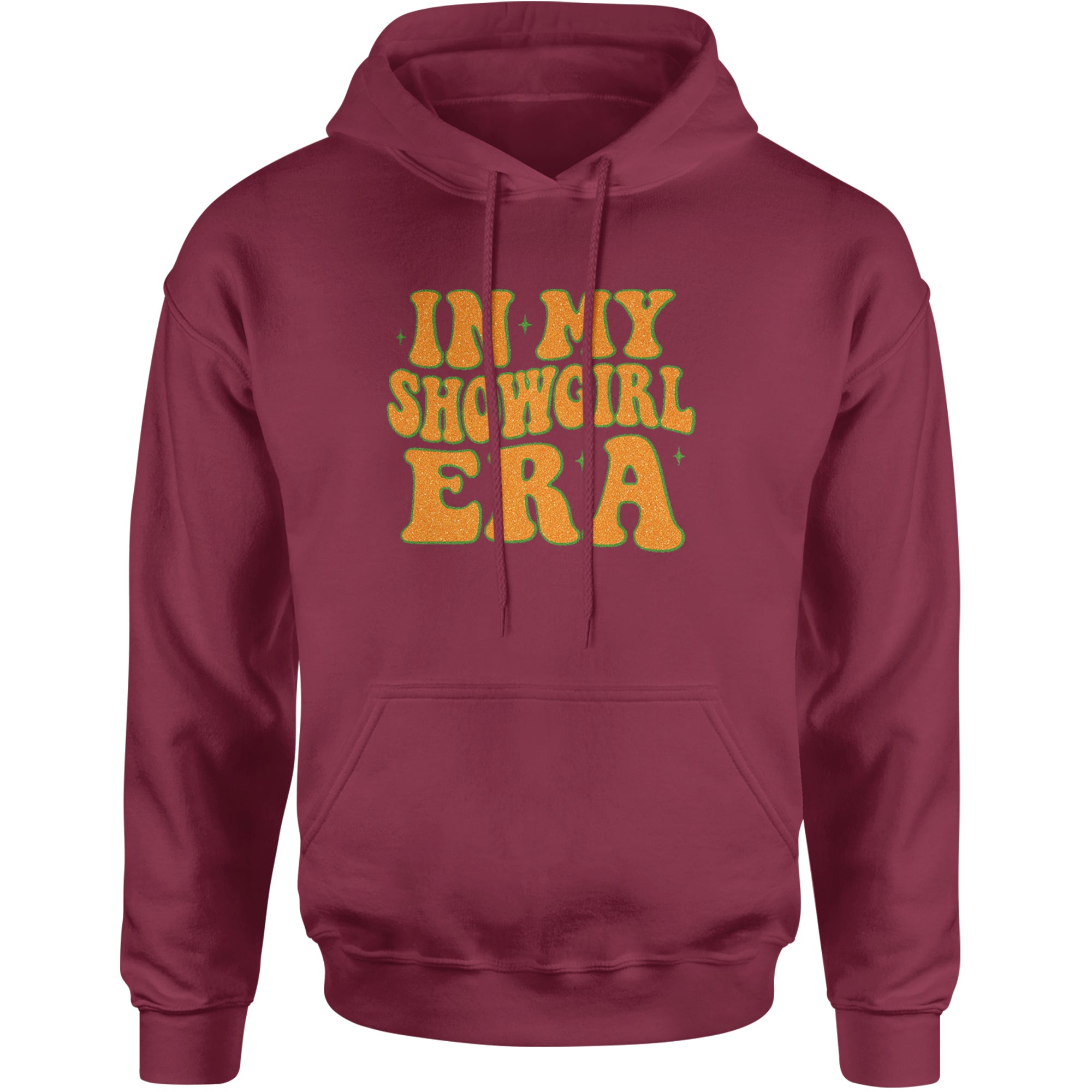 In My Showgirl Era Retro Adult Hoodie Sweatshirt Maroon