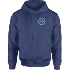 TLC To Love a Canine Dog Rescue Teal Adult Hoodie Sweatshirt Navy Blue