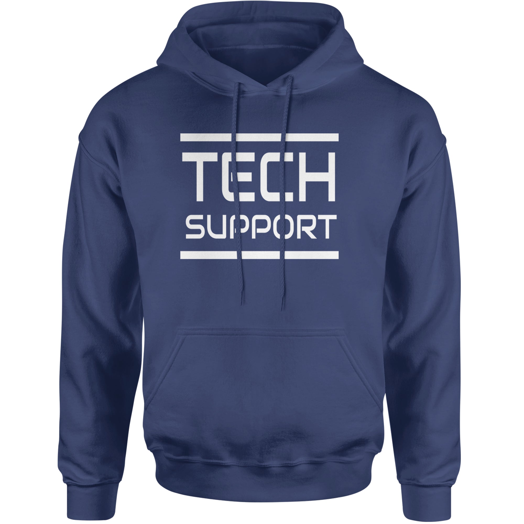 Tech Support Technologist IT Adult Hoodie Sweatshirt Navy Blue