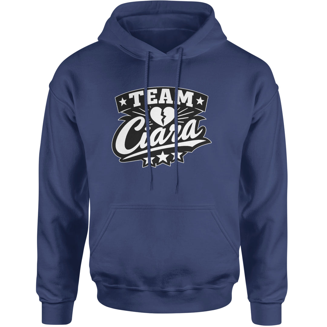 Team Ciara Scamanda Broken Heart Adult Hoodie Sweatshirt Navy Blue