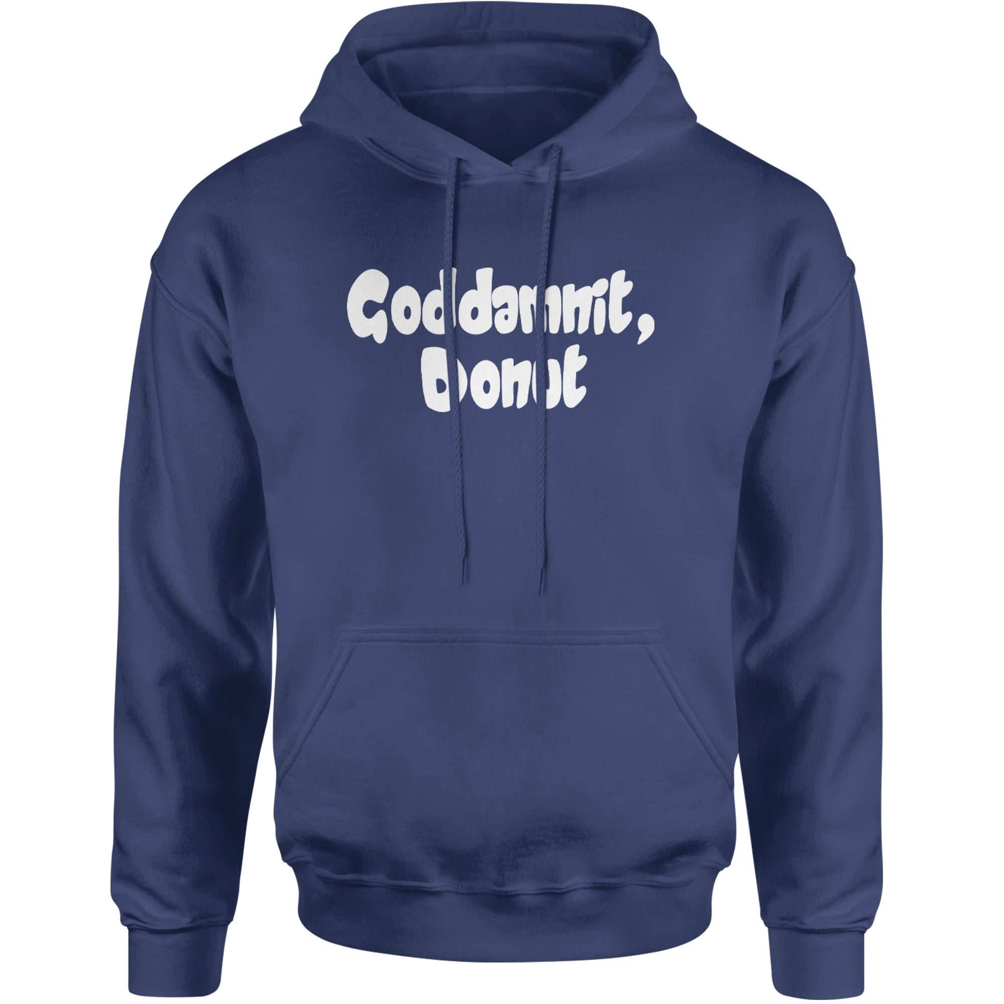 Godd-mnit, Donut Carl Adult Hoodie Sweatshirt Navy Blue