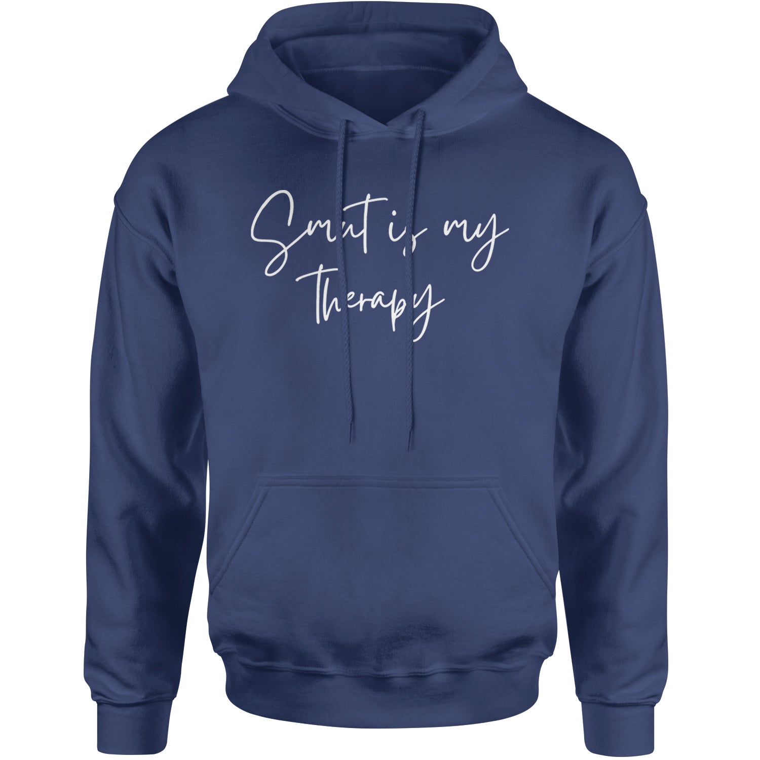 Smut Is My Therapy Romantasy Adult Hoodie Sweatshirt Navy Blue