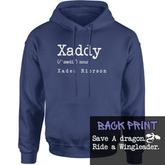 Xaddy Save A Dragon Ride A Wingleader Adult Hoodie Sweatshirt Navy Blue
