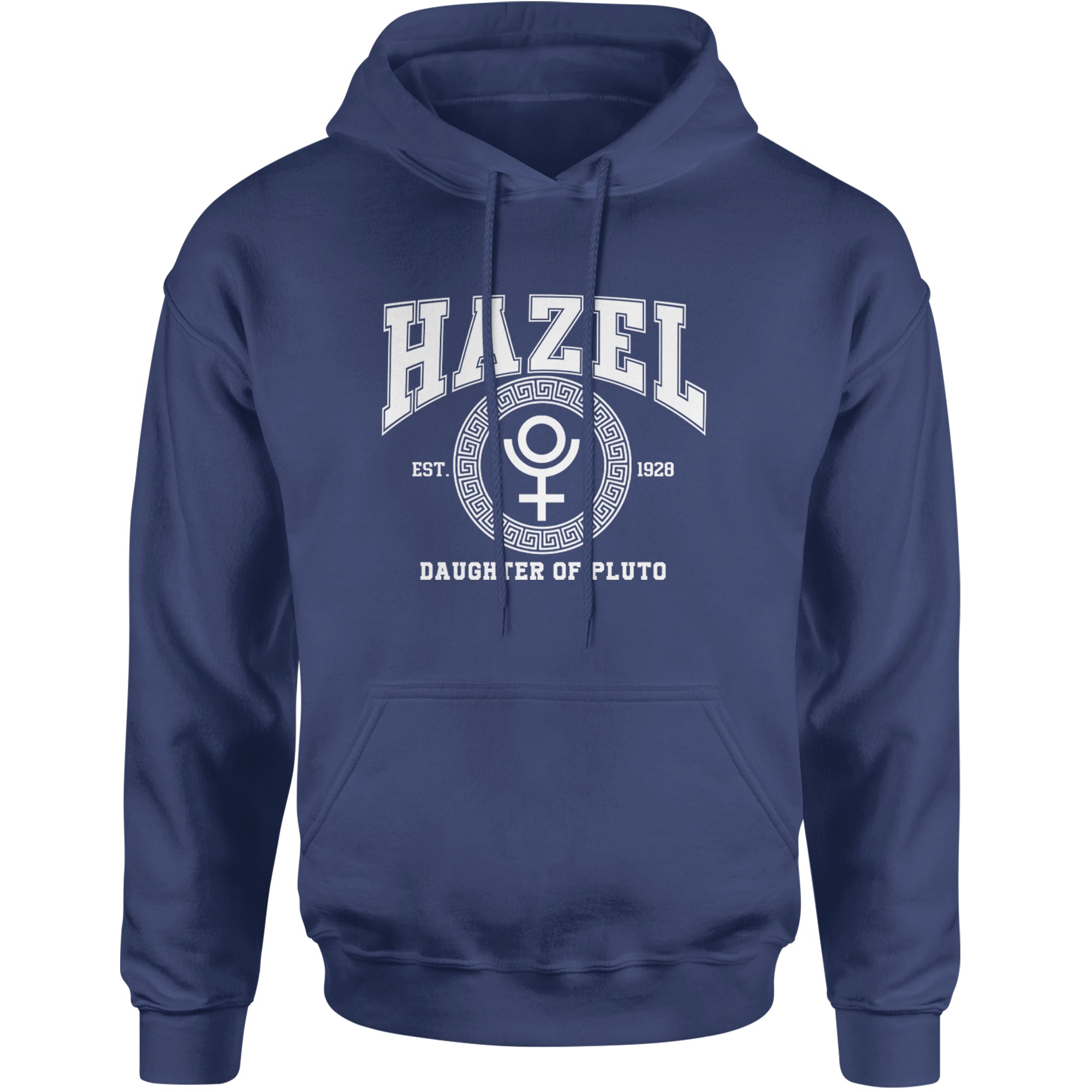 Hazel Daughter of Pluto Roman Gold Adult Hoodie Sweatshirt Navy Blue