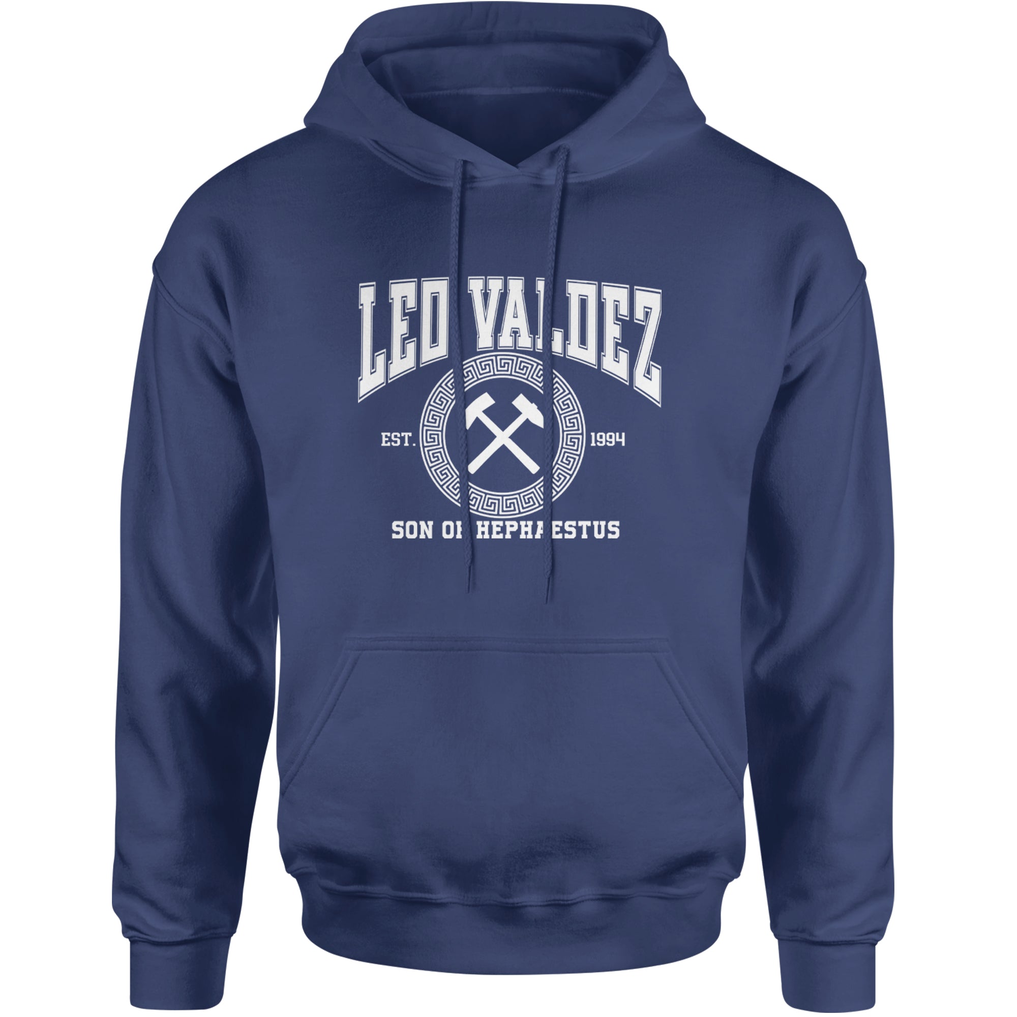 Leo Valdez Son of Hephaestus Forge Master Adult Hoodie Sweatshirt Navy Blue