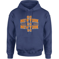 Go New York Go Basketball Adult Hoodie Sweatshirt Navy Blue