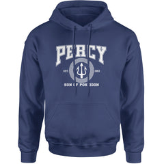 Percy Son Of Poseidon Sea God Adult Hoodie Sweatshirt Navy Blue
