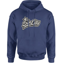 Sin City Vegas Retro Vintage Adult Hoodie Sweatshirt Navy Blue