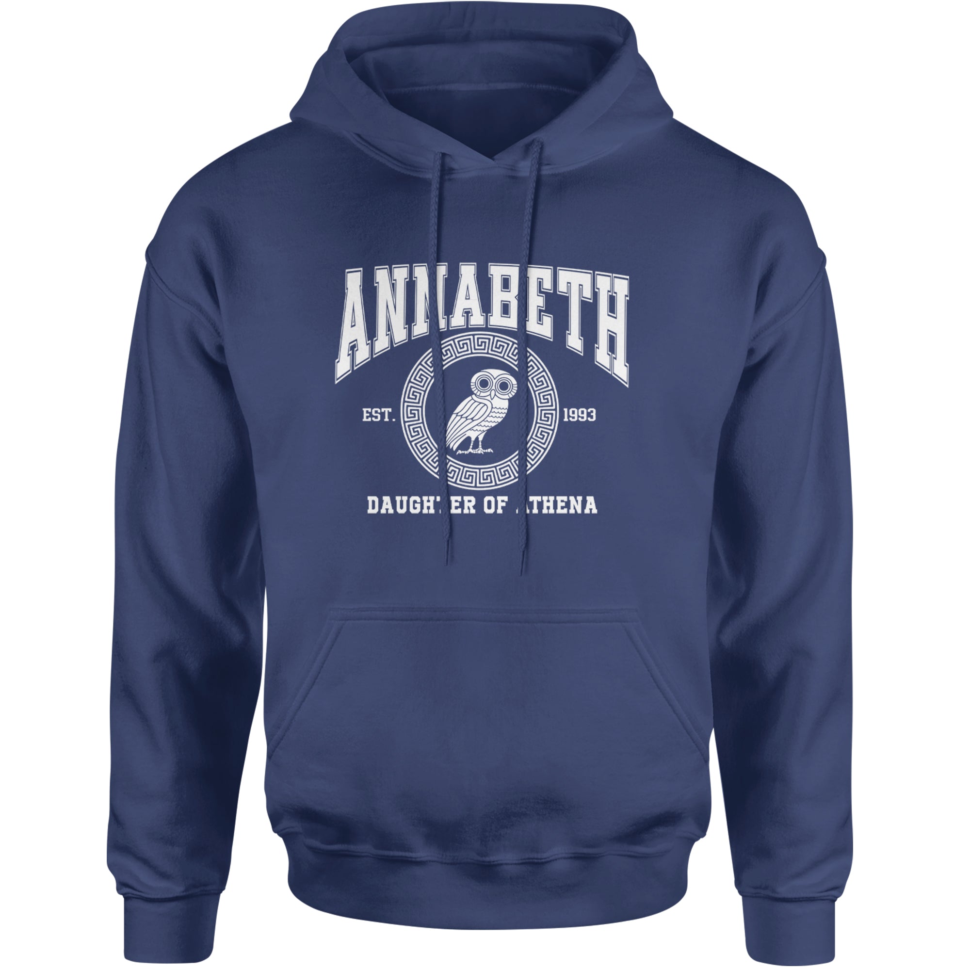 Annabeth Daughter of Athena Owl Wisdom Adult Hoodie Sweatshirt Navy Blue