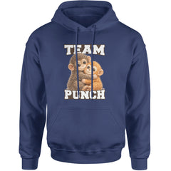 Team Punch Panchi-kun Monkey Adult Hoodie Sweatshirt Navy Blue