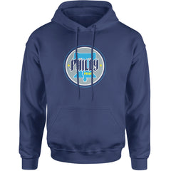 Philly Pride Liberty Bell Adult Hoodie Sweatshirt Navy Blue