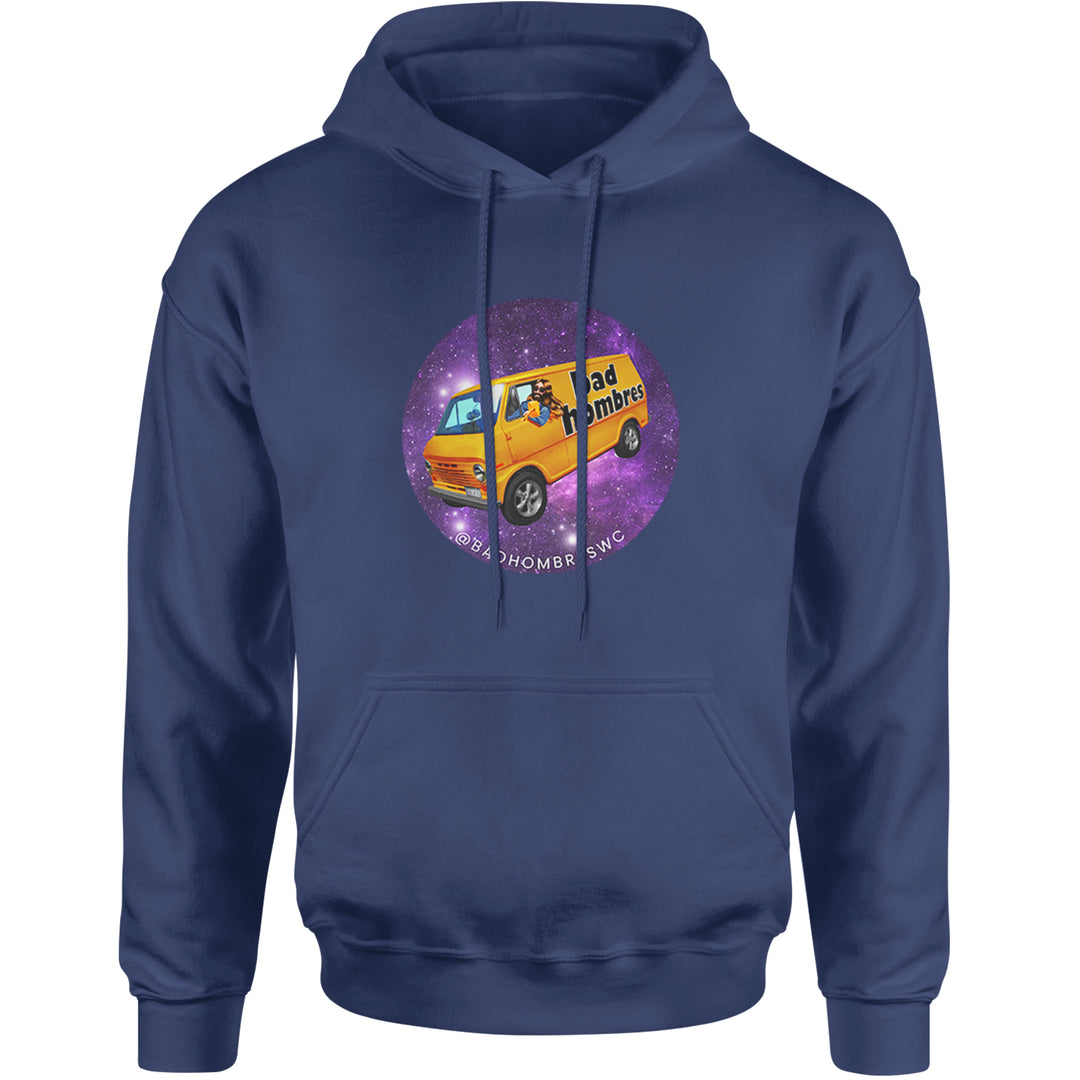 Bad Hombres Space West Chester Band Adult Hoodie Sweatshirt Navy Blue