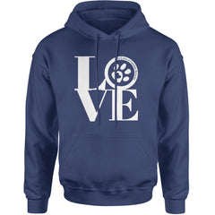 TLC LOVE Dog Rescue Adult Hoodie Sweatshirt Navy Blue