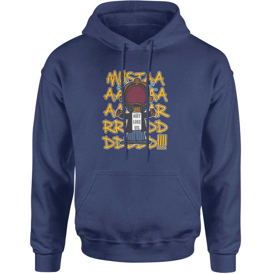 MUSTARD! Not Like Us Tv Off Adult Hoodie Sweatshirt Navy Blue