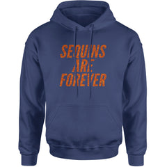 Sequins Are Forever Retro Glam Adult Hoodie Sweatshirt Navy Blue