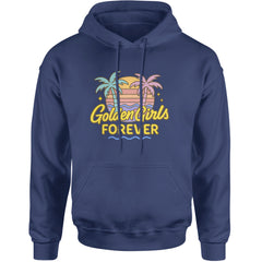 Golden Girls Forever Retro Sunset Adult Hoodie Sweatshirt Navy Blue