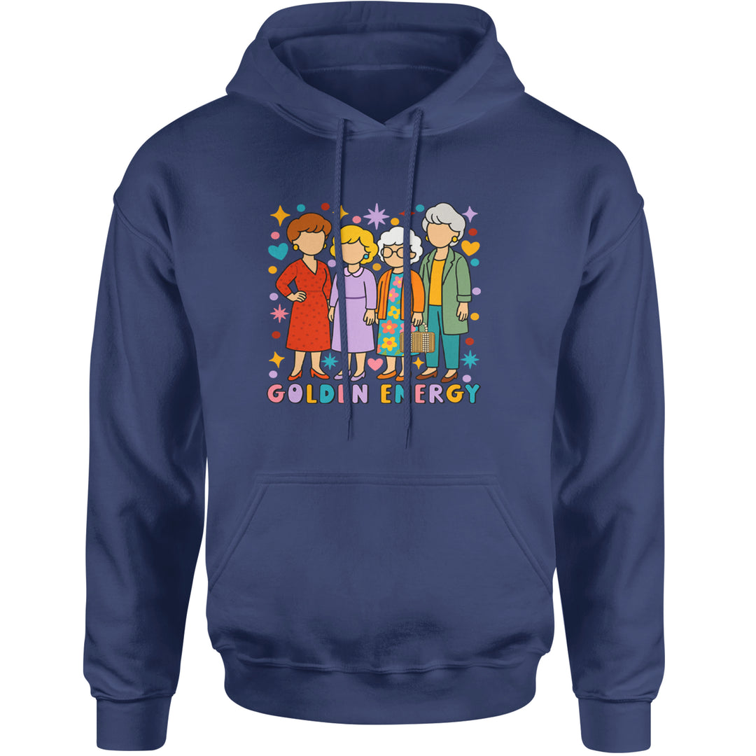 Golden Forever Golden Girls Adult Hoodie Sweatshirt Navy Blue