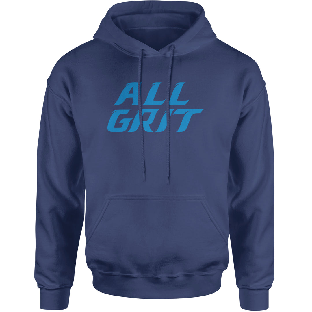 All Grit Detroit Football Adult Hoodie Sweatshirt Navy Blue