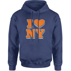 New York City Pride Heart Adult Hoodie Sweatshirt Navy Blue