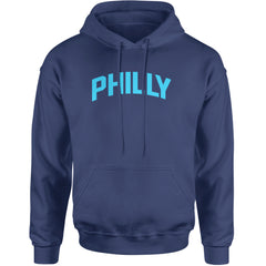 Philly Philadelphia Pride Adult Hoodie Sweatshirt Navy Blue