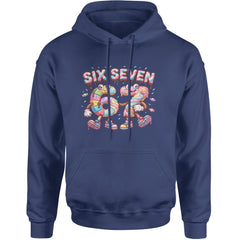 67 Candy Swirl Meme Adult Hoodie Sweatshirt Navy Blue