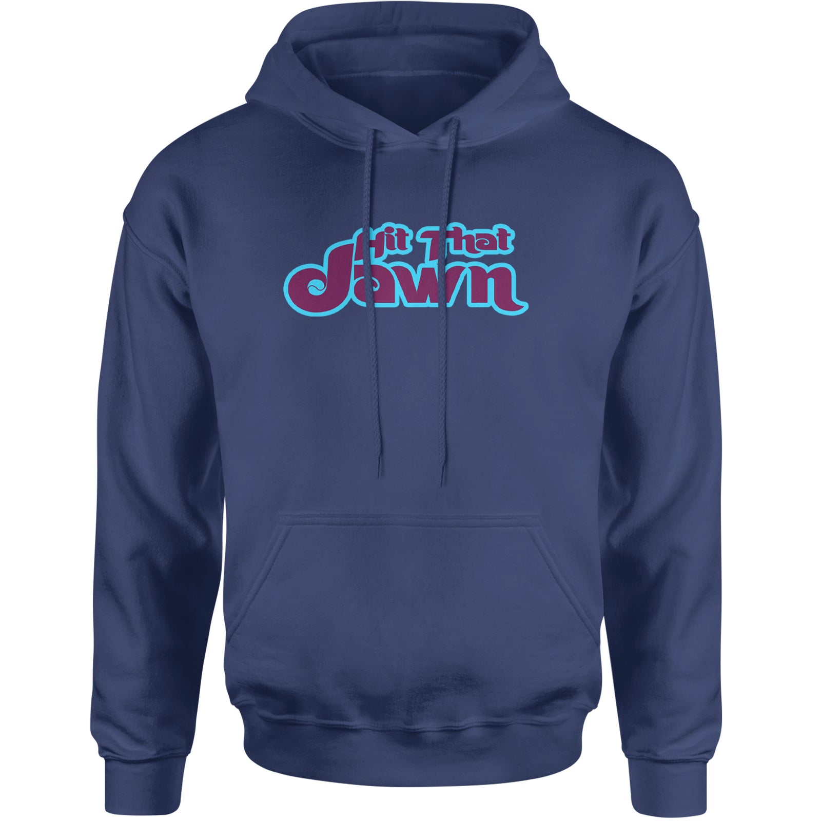 Hit That Jawn Philly Baseball Adult Hoodie Sweatshirt Navy Blue