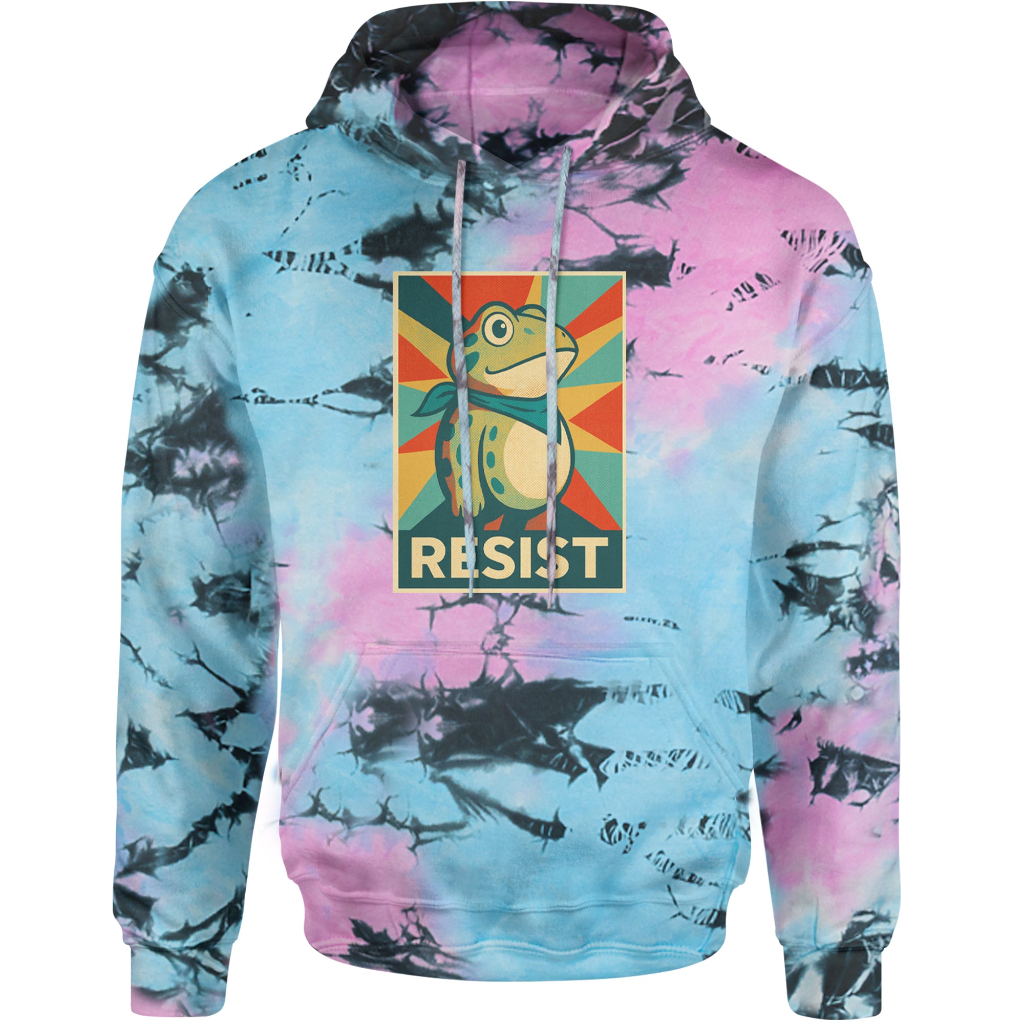 Resist Portland Protest Frog Adult Hoodie Sweatshirt Pacific