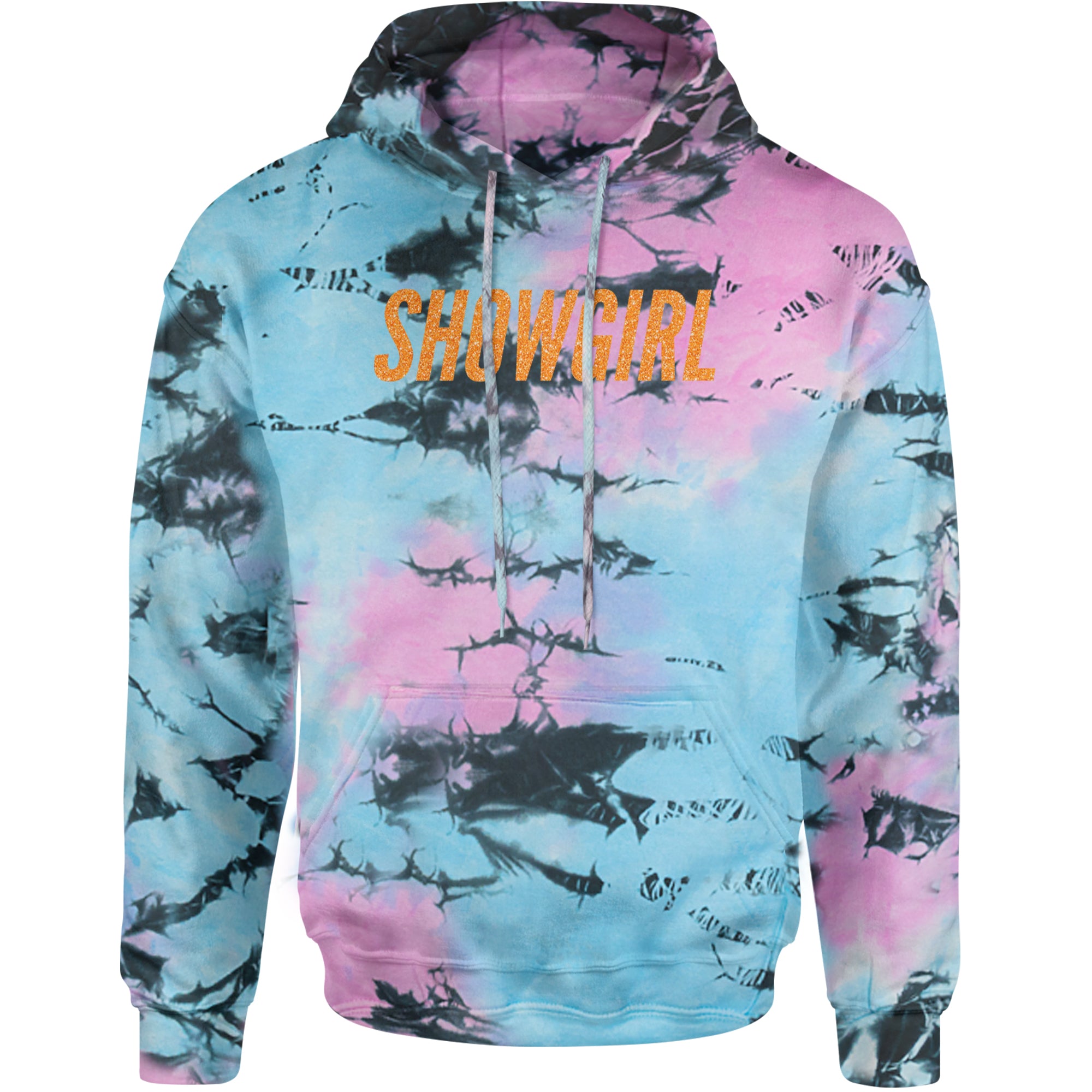 Showgirl Orange Glitter Adult Hoodie Sweatshirt Pacific