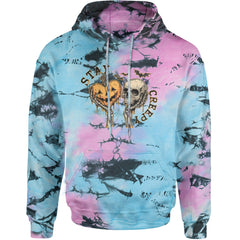 Stay Creepy Skull and Pumpkin Halloween Adult Hoodie Sweatshirt Pacific