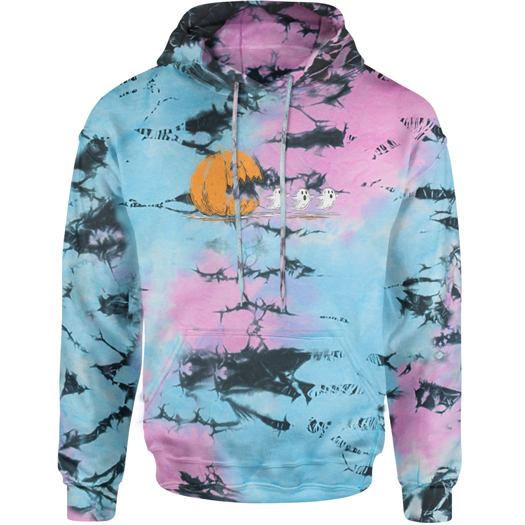 Pumpkin Pacman Chasing Ghosts Halloween Adult Hoodie Sweatshirt Pacific