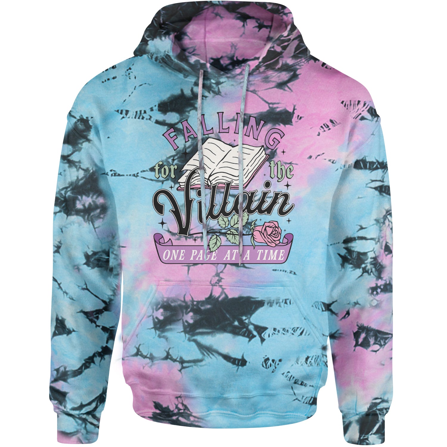 Falling For The Villain One Page At A Time Adult Hoodie Sweatshirt Pacific