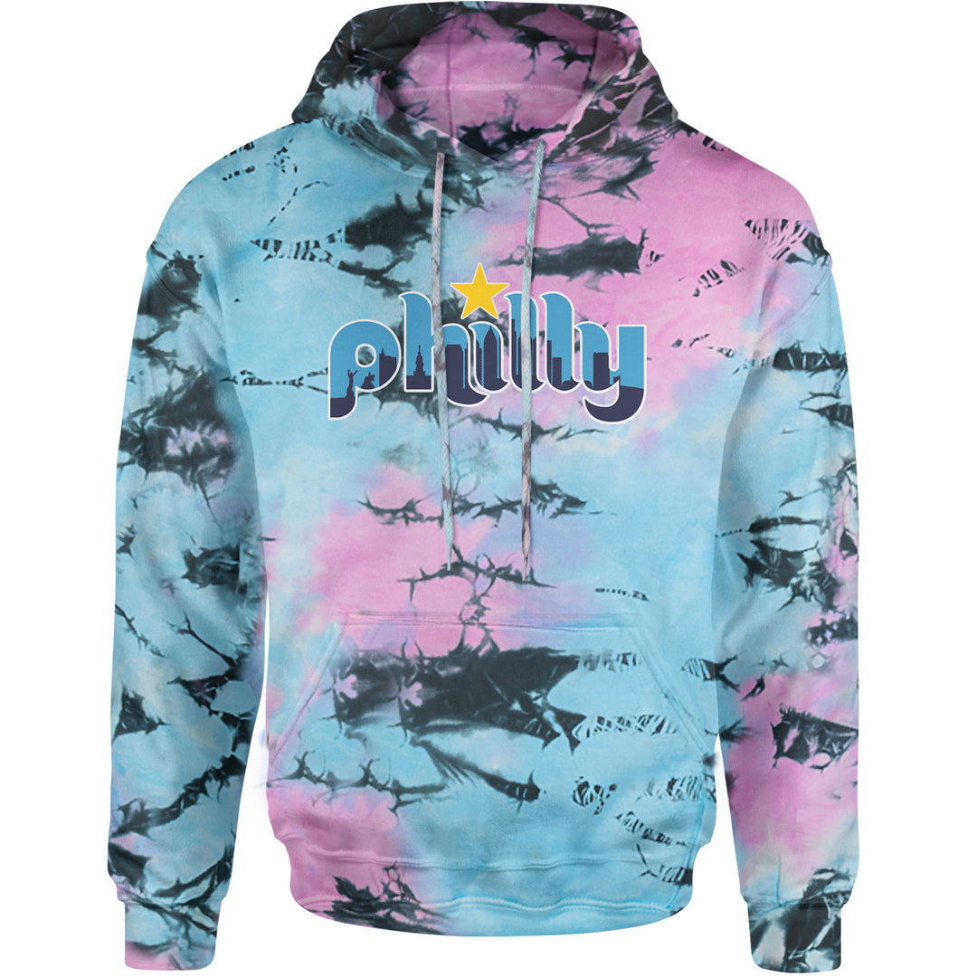 Skyline Philly Philadelphia Adult Hoodie Sweatshirt Pacific