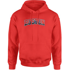Boston City Pride Skyline Adult Hoodie Sweatshirt Red