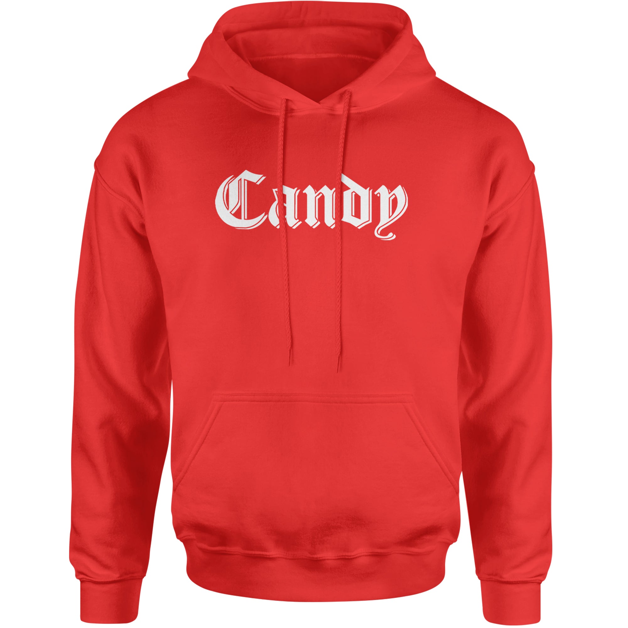 Candy Gothic Lettering Adult Hoodie Sweatshirt Red