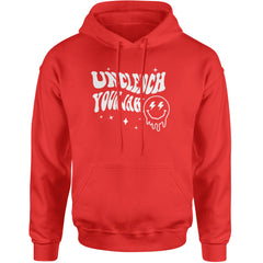 Unclench Your Jaw Festival Rave EDM Adult Hoodie Sweatshirt Red