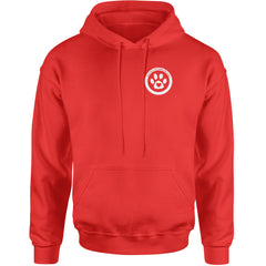 TLC To Love a Canine Dog Rescue White Adult Hoodie Sweatshirt Red