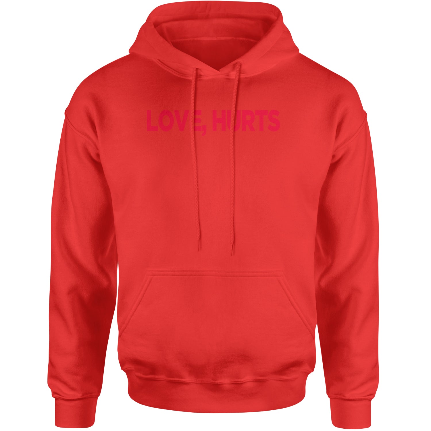 Love Hurts Adult Hoodie Sweatshirt Red