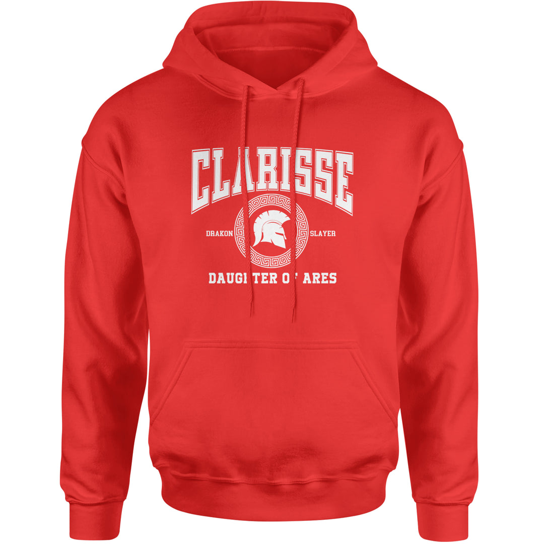 Clarisse Daughter of Ares Battle Ready Adult Hoodie Sweatshirt Red
