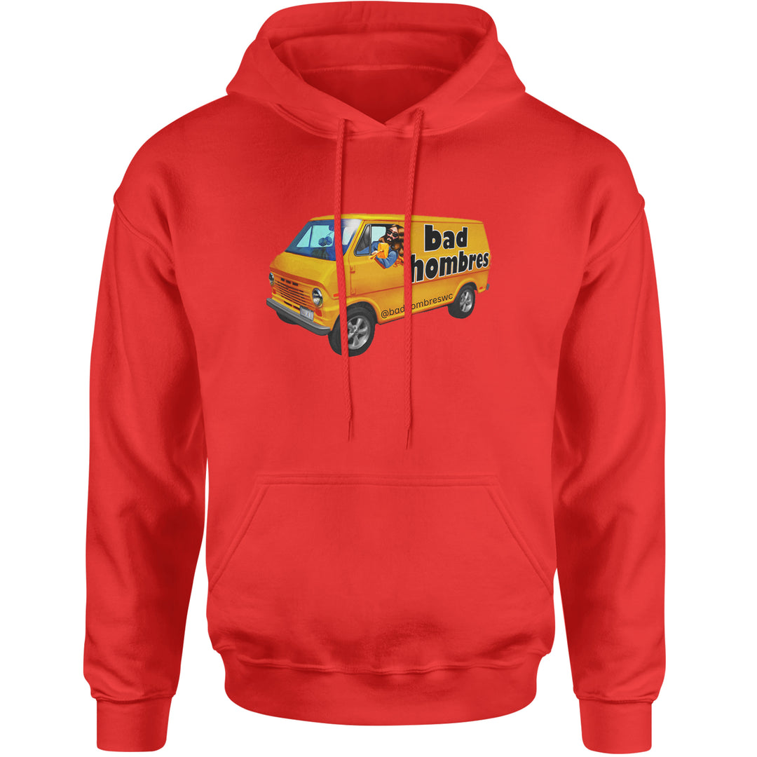 Bad Hombres Van West Chester Band Adult Hoodie Sweatshirt Red