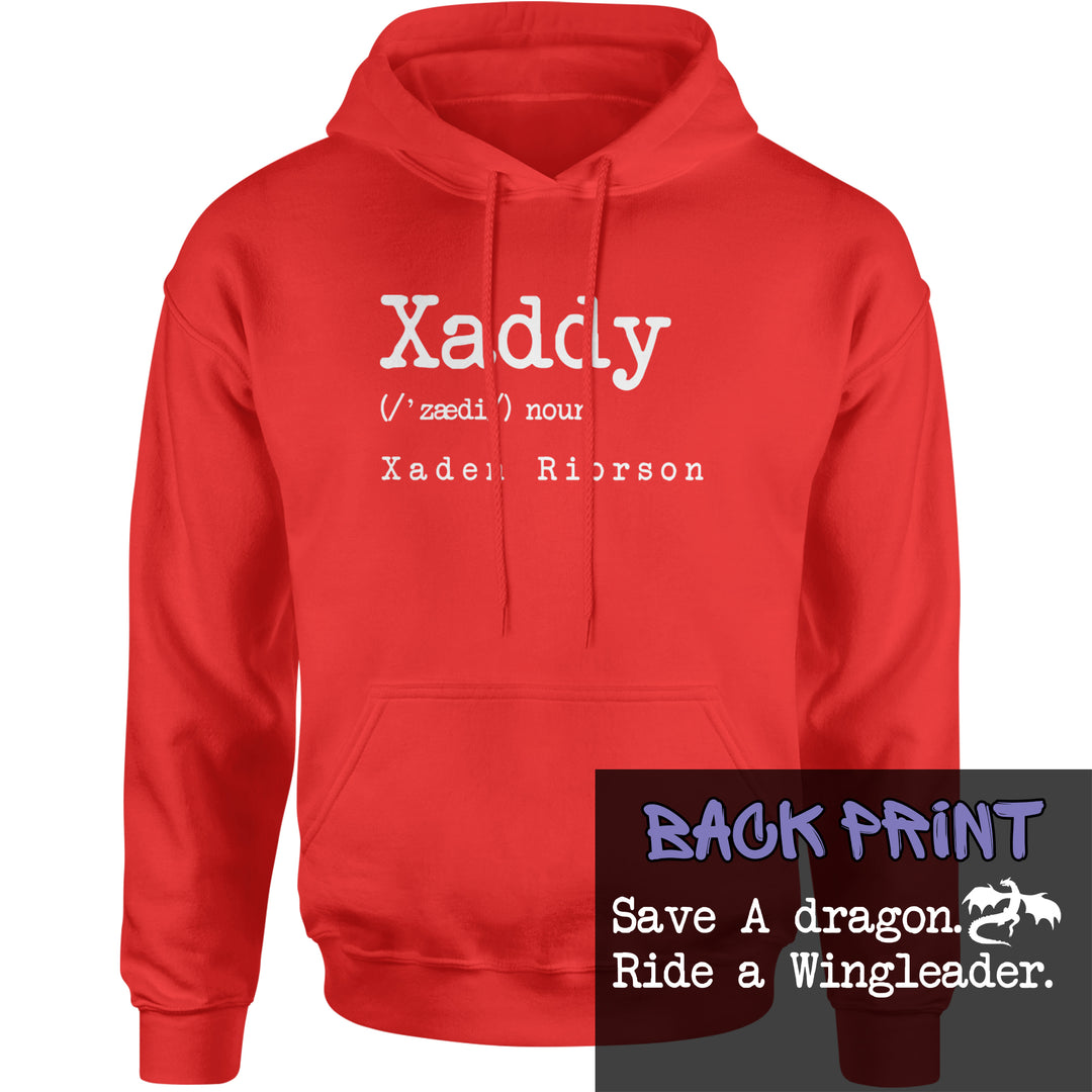 Xaddy Save A Dragon Ride A Wingleader Adult Hoodie Sweatshirt Red