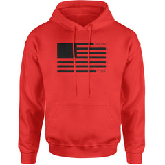Redacted American Flag Adult Hoodie Sweatshirt Red