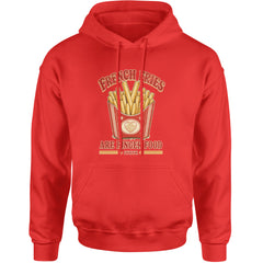 French Fries Are Finger Food IYKYK Adult Hoodie Sweatshirt Red