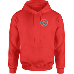 TLC To Love a Canine Dog Rescue Teal Adult Hoodie Sweatshirt Red