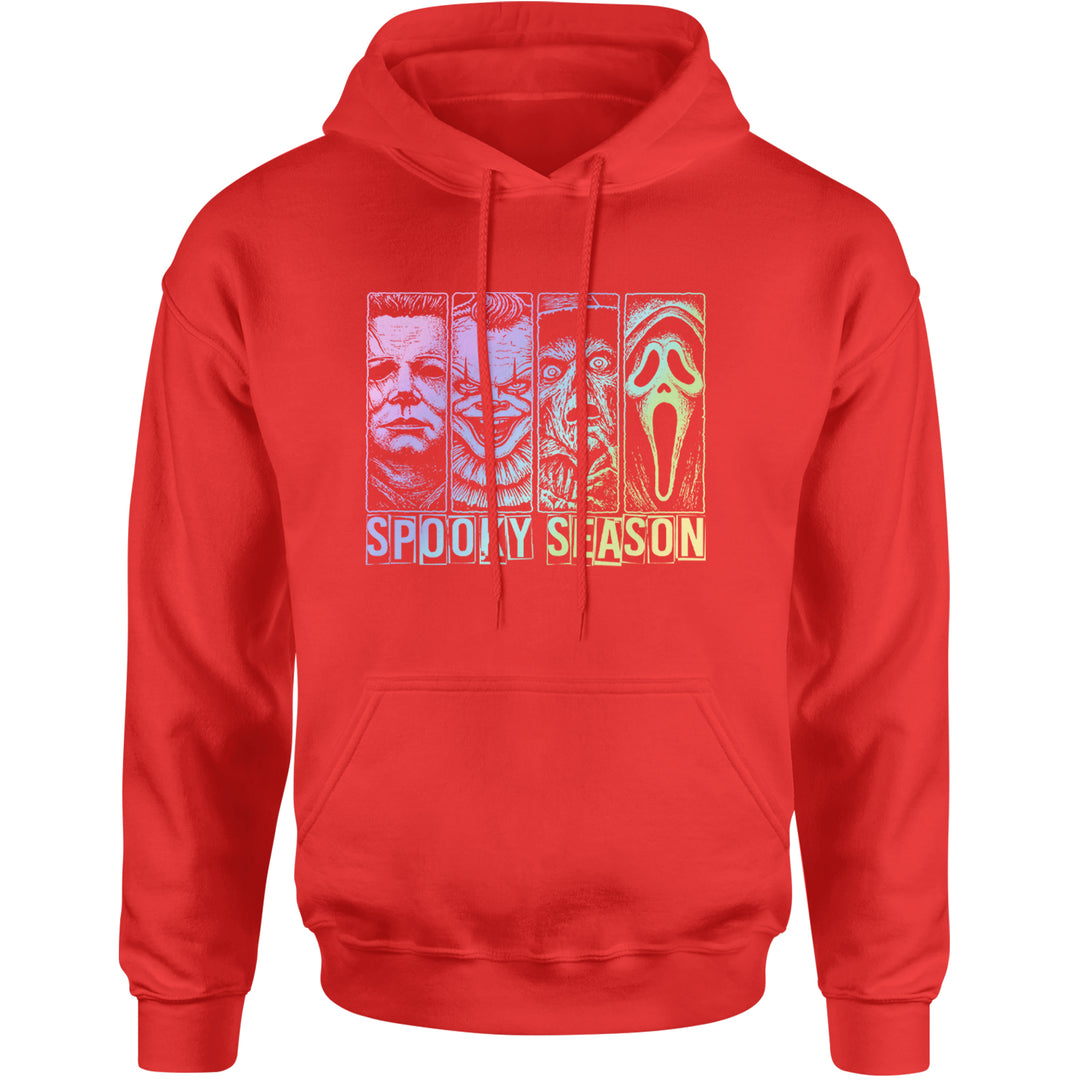 Spooky Season Horror Icons Halloween Adult Hoodie Sweatshirt Red