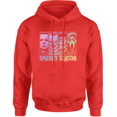 Spooky Season Horror Icons Halloween Adult Hoodie Sweatshirt Red