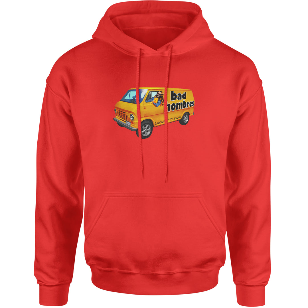 Bad Hombres Van West Chester Band Adult Hoodie Sweatshirt Red